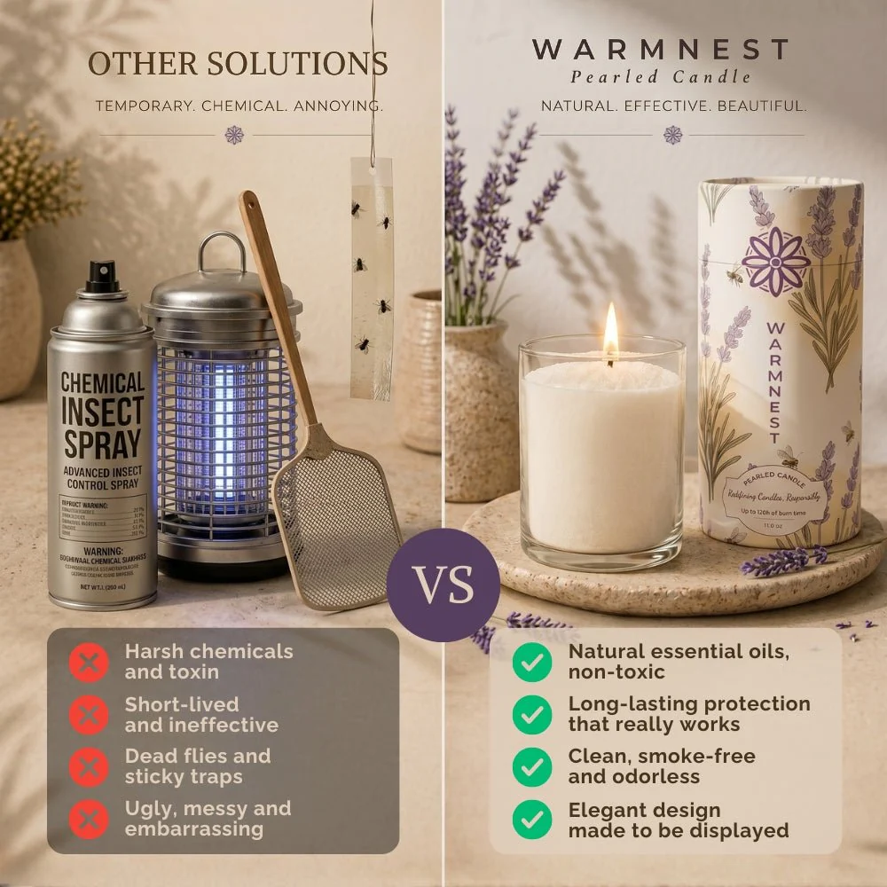 Warmnest® Lavender Pearled Candle — Natural Fly Repellent - Image 6